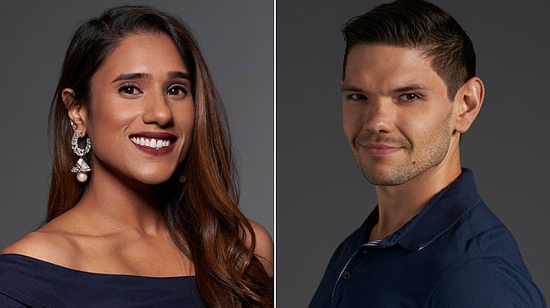 "Love Is Blind" Season 2 cast members Deepti Vempati, left, and Kyle Abrams just recently revealed in the post-finale show reunion that they were a couple but they are now broken up.
Mandatory Credit: Netflix