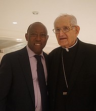Mayor Sylvester Turner and Archbishop Emeritus Joseph Fiorenza