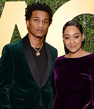 Tia Mowry announced on social media Tuesday that she and her husband Cory Hardrict are divorcing. Hardrict and Mowry are pictured here in 2020.
Mandatory Credit:	Andrew Toth/Getty Images