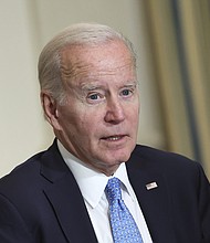 President Joe Biden is seen here at the White House on September 26. The US is expected to issue new sanctions against law enforcement officials and those who are directly involved in the crackdown on protesters in Iran.
Mandatory Credit:	Kevin Dietsch/Getty Images