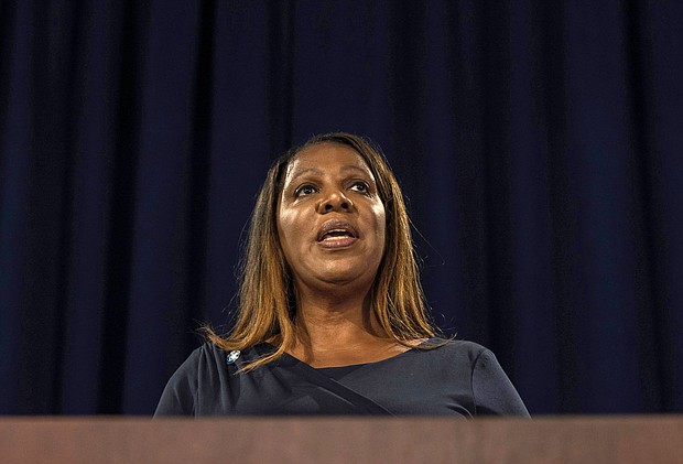New York Attorney General Letitia James asks an appeals court to keep a restrictive gun law in effect.
Mandatory Credit:	Alex Kent/AFP/Getty Images