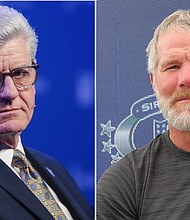 Former Mississippi Gov. Phil Bryant is subpoenaed for his texts with Brett Favre about a drug company linked to the ex-NFL quarterback.
Mandatory Credit:	Getty Images