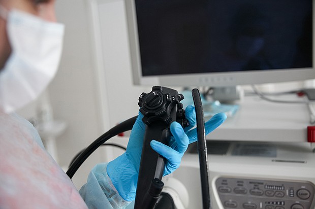 A new study questions the effectiveness of colonoscopies for cancer screening. Pictured is an endoscopist with an endoscope in his hands.
Mandatory Credit:	Adobe Stock
