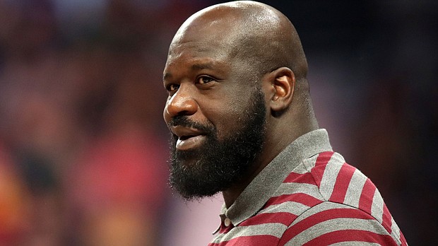 Shaquille O'Neal attends the second preseason NBA game between the Atlanta Hawks and the Milwaukee Bucks at Etihad Arena on October 8 in Abu Dhabi, United Arab Emirates.
Mandatory Credit:	Francois Nel/Getty Images