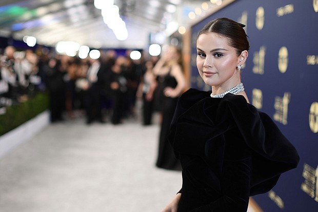 Selena Gomez, seen here at the 28th Screen Actors Guild Awards on February 27, in Santa Monica, California, shares candid moments in the new trailer for her documentary.
Mandatory Credit:	Dimitrios Kambouris/Getty Images