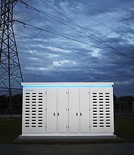 An example of one of GM Energy's Ultium Commercial offerings, which can provide energy solutions to businesses and support greater energy management for commercial customers. Simulated product shown, subject to change.