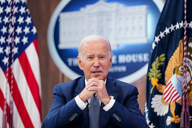 President Joe Biden, pictured here at the White House on October 11, will kick off a four-day western swing Wednesday by traveling to Camp Hale in Colorado.
Mandatory Credit:	Susan Walsh/Associated Press