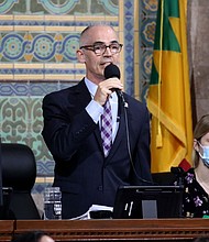 Los Angeles City Council Acting President Mitch O'Farrell stressed the need for better representation on the council.
Mandatory Credit:	Gary Coronado/Los Angeles Times/Getty Images