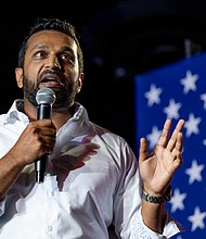 Trump adviser and former national security aide Kash Patel, pictured here on July 31, in Tucson, Arizona, was also seen walking into an area where the grand jury meets.
Mandatory Credit:	Brandon Bell/Getty Images