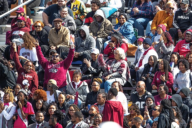 Virginia Union University celebrated homecoming in grand style Oct. 8 at Lanier Field/Hovey Stadium. The Panthers football team continued its winning streak, beating Elizabeth City State 49-0, while the band, cheerleaders and camera-ready alumni kept the crowd of nearly 8,000 moving amid sunny skies and warm smiles.