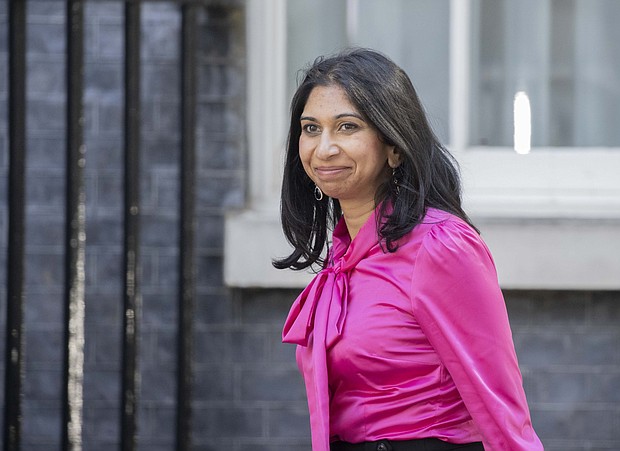 Suella Braverman leaves as Britain's Home Secretary.
Mandatory Credit:	Rasid Necati Aslim/Anadolu Agency/Getty Images
