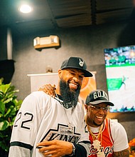 Rapper-Killa Kyleon Pictured with Fellow Boss Hogg Outlaw, Rapper-Slim Thug/Photo Cred: Eazy Visualz
