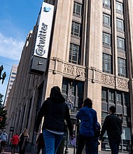 Shares of Twitter dropped in pre-market trading Friday. The Twitter headquarters building is pictured here in San Francisco, California, on October 6.
Mandatory Credit:	David Paul Morris/Bloomberg/Getty Images