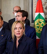 Silvio Berlusconi (left) and Matteo Salvini (right) are expected to be part of Meloni's Cabinet, which will see one of Italy's most far-right governments in recent history.
Mandatory Credit:	Antonio Masiello/Getty Images