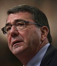 Ashton Carter, who served as President Barack Obama's final defense secretary, has died, his family said. He was 68. Carter is pictured here during his confirmation hearing before the Senate Armed Services Committee in February 2015 on Capitol Hill.
Mandatory Credit:	Alex Wong/Getty Images
