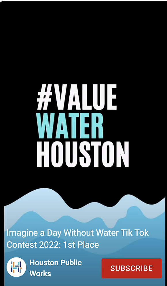 Houston Public Works announces the winners of the “Imagine a Day Without Water” TikTok Contest. Imagine a Day Without Water …