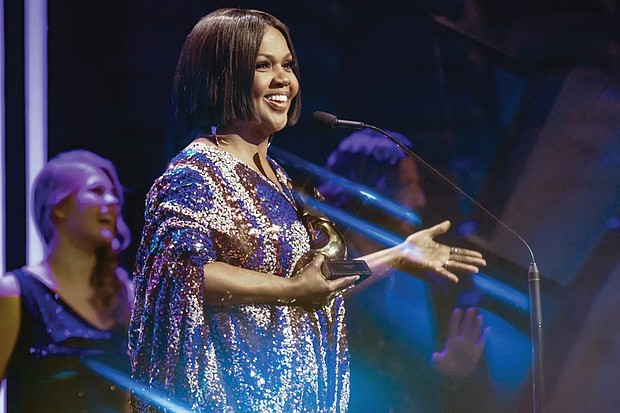 CeCe Winans accepts an award during the recent Dove Awards.