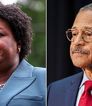 Democratic gubernatorial candidate Stacey Abrams and Rep. Sanford Bishop.
Mandatory Credit:	Reuters