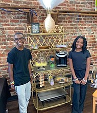 Sequan Bullock, left, and Jamela Thorpe are student workers at The Nurturing Café.