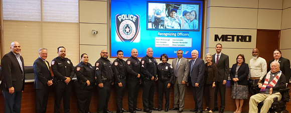 Today METRO’s Board of Directors honored several members of the METRO Police Department for going beyond the call of duty.