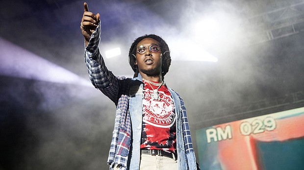 Rapper Takeoff of Migos, here performing on May 1, 2018 in Charlotte, North Carolina, is dead at 28.
Mandatory Credit:	Jeff Hahne/Getty Images