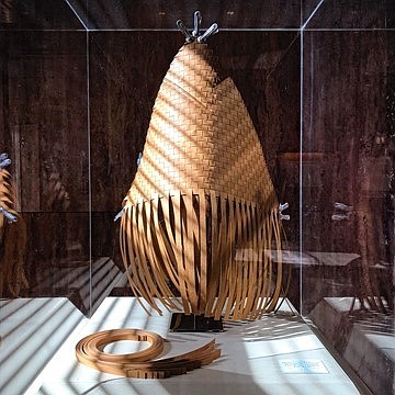 An artwork by Anthony Pabillano titled, I Weave to Unravel a Past, and the Further the Unraveling Goes, the More Complete I feel I Become.