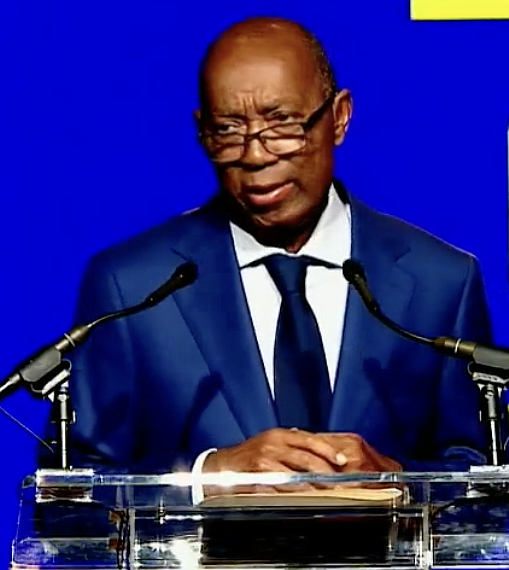 Mayor Sylvester Turner giving the State of the City address for 2022.