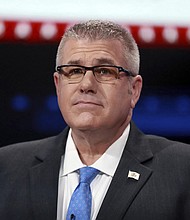 A Chicago man is accused of making violent threats against the Republican candidate for Illinois governor, Darren Bailey, pictured here in Chicago, on May 24.
Mandatory Credit: Chris Sweda/Chicago Tribune/TNS/ABACA/Reuters