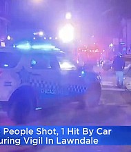 Fourteen people - including three children - were shot during a mass shooting Monday night on the city's West Side.
Mandatory Credit:	WBBM