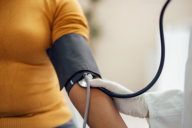 Without treatment, high blood pressure will eventually damage the arteries, raising the person's risk of a heart attack or stroke.
Mandatory Credit:	bnenin/Adobe Stock