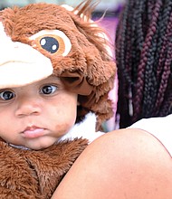 Among the celebrants were Jacari Birchett, 4 months, dressed as a little Gizmo.