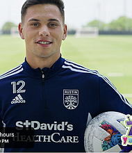 Austin FC goalkeeper, Damian Las.