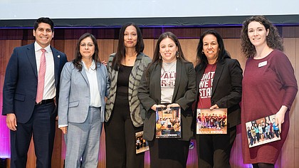 Rey Saldaña, National President and CEO, Jessica Weaver (CIS of San Antonio), Shubhra Endley (CIS of Houston), Karen Gonzalez (CIS of Central TX), Cindy Cattin (CIS of South Central TX), Kaitlin Tollison (CIS of Tarrant Co.
Photo credit: Courtesy of Communities In Schools of Houston.