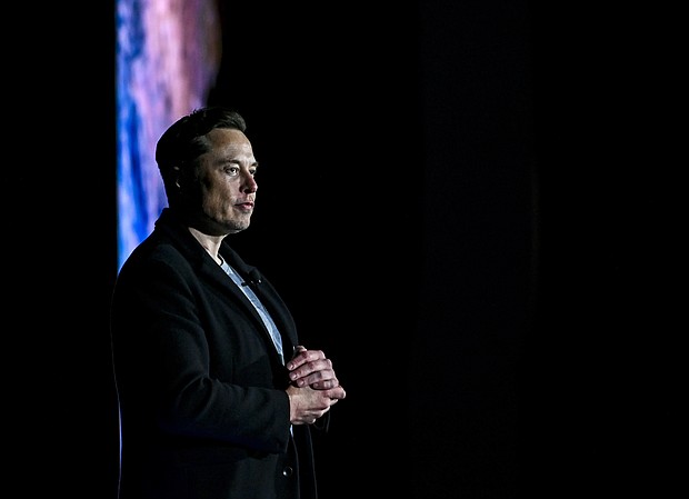 SpaceX CEO Elon Musk provides an update on the development of the Starship spacecraft and Super Heavy rocket at the company's Launch facility in south Texas.
Mandatory Credit:	Jonathan Newton/The Washington Post/Getty Images