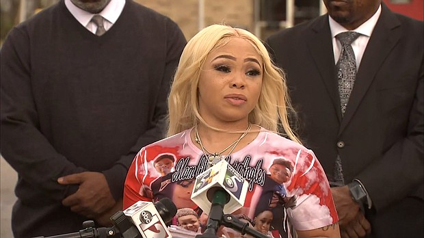 A Michigan mother is demanding answers after two firefighters gave an all-clear in a house fire that left her two sons dead. Speaking at a press conference, the boys' mother, Crystal Cooper, said, "Only if I could just give six minutes, my babies would still be here with me. I just want justice for them. They didn't deserve this. Every day is a struggle knowing that I won't see them anymore."
Mandatory Credit: WNEM