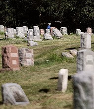 Lebanon Cemetery dates to the 19th century and is the final resting place for more than 3,000 African Americans.
Mandatory Credit:	T.J. Kirkpatrick/Redux for CNN
