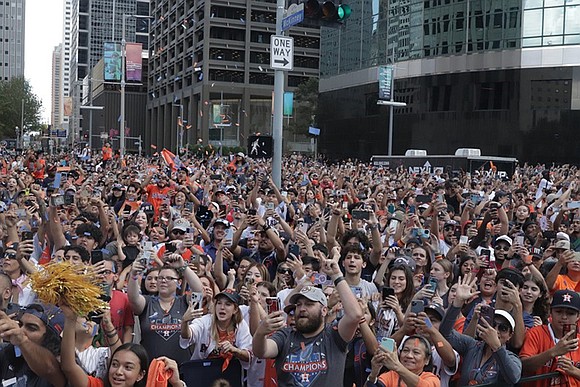 More than one million people lined the streets of downtown Houston to celebrate the 2022 World Series Champions during a …