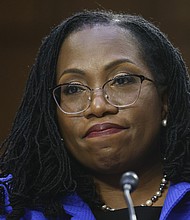 Ketanji Brown Jackson, in her first written opinion as a Supreme Court justice, said she would have sided with an inmate who argued that Ohio suppressed evidence that might have helped him at trial. Brown Jackson is seen here in Washington, DC, on March 23.
Mandatory Credit:	Chip Somodevilla/Getty Images North