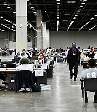 The votes have been cast. Now comes the race to finish counting -- and the potential legal fights. In this image, ballot counters process absentee ballots on November 8 in Detroit.
Mandatory Credit:	Jose Juarez/AP