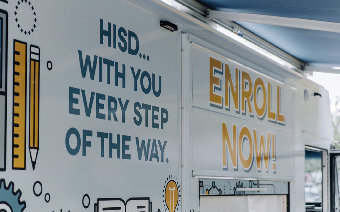 HISD rolling out student designed enrollment truck to reach Houston
