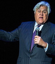 Jay Leno, here in 2019, is recovering from burn injuries.
Mandatory Credit:	Reinhold Matay/AP
