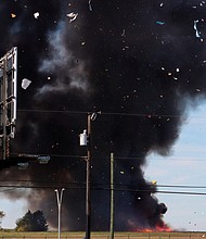 The B-17 Flying Fortress, one of the planes that crashed at the airshow at Dallas Executive Airport on Saturday, normally had a crew of 4 to 5 people.
Mandatory Credit:	Nathaniel Ross/AP