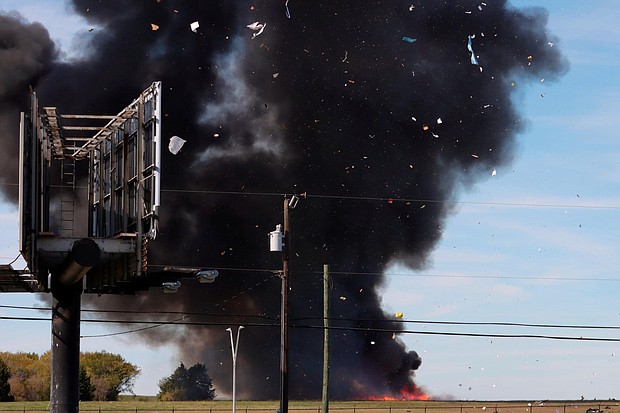 The B-17 Flying Fortress, one of the planes that crashed at the airshow at Dallas Executive Airport on Saturday, normally had a crew of 4 to 5 people.
Mandatory Credit:	Nathaniel Ross/AP