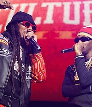 New details about the death of Takeoff have been revealed as the artist continues to be mourned. Takeoff and Offset here perform onstage in 2021.
Mandatory Credit:	Johnny Nunez/WireImage/Getty Images