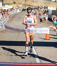 Sam Doud, 27 from Washington, D.C., came in first for men during the Allianz Partners Marathon on Saturday, Nov. 12. Doud, a software engineer, came in at 2 hours, 24 minutes and 27 seconds.
