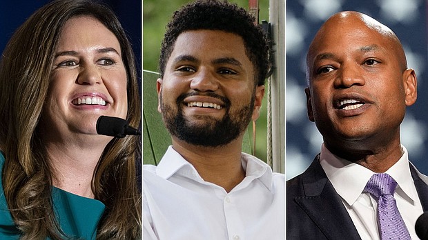 CNN projections: Republican Sarah Huckabee Sanders will be the first woman elected governor of Arkansas, Democrat Maxwell Frost will be the first member of Generation Z elected to Congress, and Democrat Wes Moore will be the first Black governor of Maryland.
Mandatory Credit:	The Washington Post/Getty Images