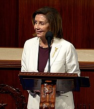 House Speaker Nancy Pelosi announced on Thursday that she will not run for a leadership post, a move that marks the end of an era and sets up a major shakeup for House Democrats.
Mandatory Credit:	Senate TV