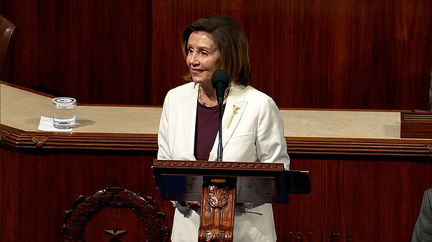 House Speaker Nancy Pelosi announced on Thursday that she will not run for a leadership post, a move that marks the end of an era and sets up a major shakeup for House Democrats.
Mandatory Credit:	Senate TV