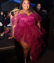 Writer Aurelle Marie is one of the most important queer voices in the literary world, and last night, she got to celebrate with other LGBTQ+ luminaries in New York City for a celebration of this year's annual Out100 list. And she got to do it wearing one of Lizzo's gowns!
Mandatory Credit:	Out.com/ Embargo: New York