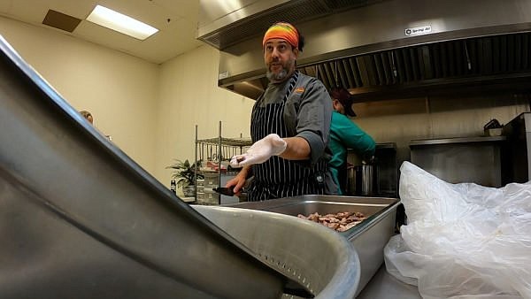 Recently, under the direction of catering chef Adam Kreisel, volunteers turned donated vegetables and steak trimmed from restaurant meals into steak teriyaki for 60 low-income families.
Mandatory Credit:	KSL